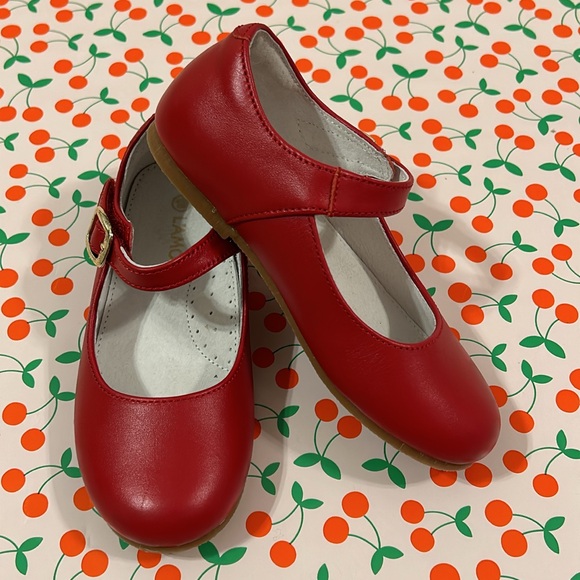 L’Amour Red Flats sz 12 worn once - Picture 2 of 10